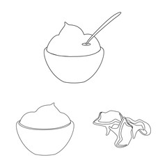 Vector design of seasonin and ingredient sign. Collection of seasonin and aroma stock vector illustration.