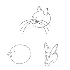 Vector design of food and homemade sign. Collection of food and homestead stock vector illustration.