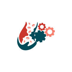 Cholesterol in artery health risk vector design Illustration