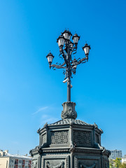 Fototapeta na wymiar Beautiful lantern in Moscow, Russia
