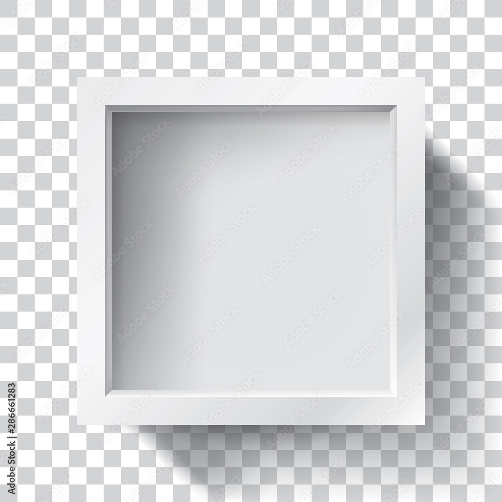 Poster realistic empty frame on transparent background, border for your creative project, mockup for you pr