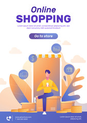 Online shopping poster layout