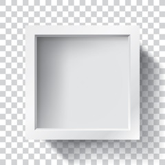 Realistic empty frame on transparent background, border for your creative project, mockup for you project. Vector design