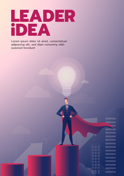 Businessman Leadership Poster With Text