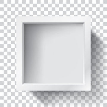 Realistic empty frame on transparent background, border for your creative project, mockup for you project. Vector design