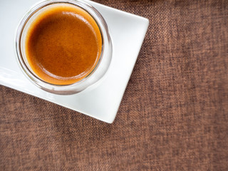 Cup of espresso on the table
