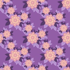 floral pattern in lilac tones