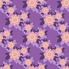 Foto auf Acrylglas floral pattern in lilac tones © marsela564