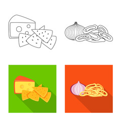 Isolated object of taste and seasonin sign. Set of taste and organic vector icon for stock.
