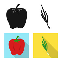 Isolated object of taste and product logo. Set of taste and cooking stock symbol for web.