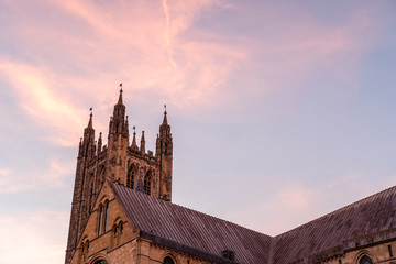 Canterbury Cathedral sunet/blue hour, Canterbury, England, UK