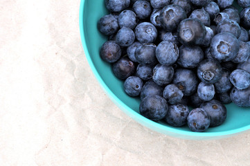 Blueberries on a bowl