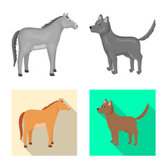 Isolated object of breeding and kitchen symbol. Set of breeding and organic stock vector illustration.