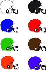Vector Football Helmet Set! American Football