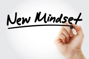 New Mindset text with marker, business concept