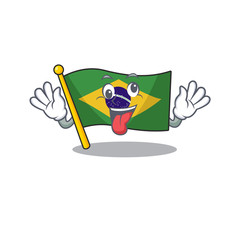 Crazy brazil flag kept in mascot drawer - obrazy, fototapety, plakaty