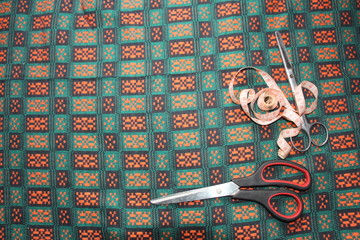 scissors on a colored background