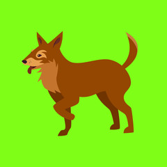 Cute Dog Character Illustration Vector Isolated Element