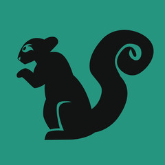 Squirrel Icon Silhouette Vector Illustration Isolated Symbol