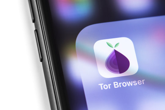 Smartphone With TOR Browser Icon App On The Screen. The Tor Project Provides Free Software For Anonymous Communication On The Internet. Moscow, Russia - March 17, 2019