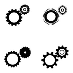 set of gears.vector