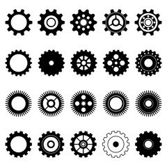 set of gears.vector