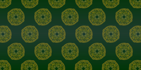 luxury green mandala background wallpaper