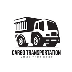 truck logistic cargo transportation service logo