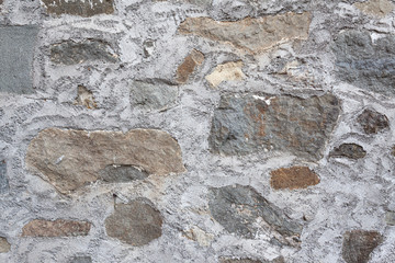 Rustic stone wall texture with cement, Background for design and composing
