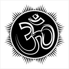 Aum (Om) The Holy Motif Calligraphic Style