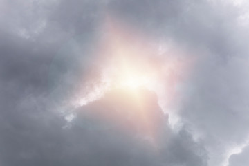 Obraz premium Black cloud before rainy. Black cloud background. with copy space for text or design.