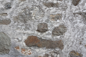 Rustic stone wall texture with cement, Background for design and composing