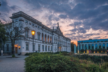 Naklejka premium Baroque Krasinski Palace in Warsaw, Poland
