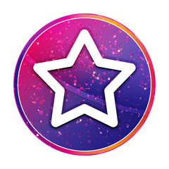 Star icon creative trendy colorful round button illustration