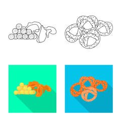 Isolated object of taste and seasonin sign. Collection of taste and organic vector icon for stock.