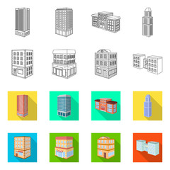Fototapeta premium Vector illustration of construction and building icon. Set of construction and estate stock symbol for web.