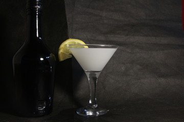 glass and bottle