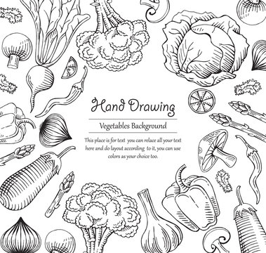 organic vegetable food template with text