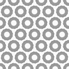 Abstract seamless pattern of repeating round ornaments isolated on white background.