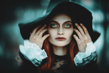 portrait of angry witch
