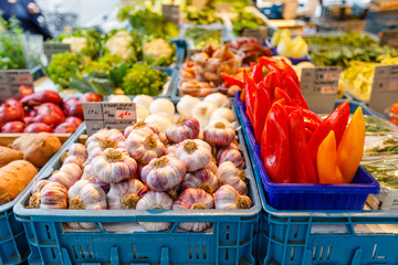 Local  fruit and vegetable market in Europe