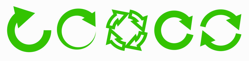 Recycle symbol pack vector sign isolated on white background. Simple logo vector illustration for graphic and web design.