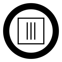 Drying without spin Clothes care symbols Washing concept Laundry sign icon in circle round black color vector illustration flat style image