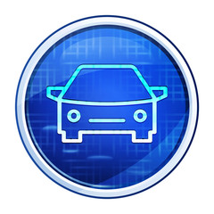 Obraz premium Car icon futuristic blue round button vector illustration