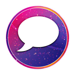 Chat bubble icon creative trendy colorful round button illustration