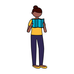 Isolated traveler woman vector design