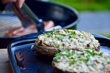 Big grilled mushrooms