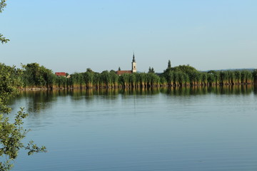 Obraz premium church by the lake