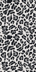 Seamless black and white leopard pattern