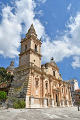Fototapeta na wymiar The churches of the old city of Ragusa, in Italy